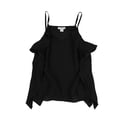 thumbnail image 1 of bar III Blouse à Volants pour Femmes, Noir, Petit, 1 of 2