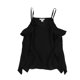 thumbnail image 1 of Blusa con volantes laterales bar III para mujer negro XS, 1 of 2