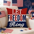 thumbnail image 6 of DefiDgd Patriotic Throw Pillowcover Decor,18x18inch 4th of July Linen Pillow Case for Independence Day Memorial Day American Summer Party Sofa Couch Home Decoration(Q), 6 of 6