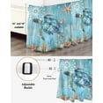 thumbnail image 3 of Ocean Sea Bed Skirt California King Size 18" Drop Turtle Starfish Undersea Blue Nautical Vintage Ruffled Wrap Around Bed Skirts Adjustable Elastic Bedskirt Dust Ruffle for California King Size Bed, 3 of 7