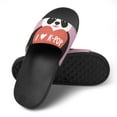 thumbnail image 4 of GZHJMY Stylish Slides for Women Men, I Love K-pop Cute Cartoon Panda Soft Flexible Slip-on Sandals Slippers, 4 of 7