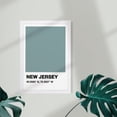 thumbnail image 2 of New Jersey Color Swatch' US States Maps 13" x 1.00" Framed Painting Art Print, by Wynwood Studio, 2 of 4