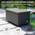 thumbnail image 5 of Grand Patio Outdoor Storage Box Wicker Bin With Lid - 158 Gallon, Weather-Resistant, Brown, 5 of 7