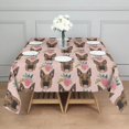 thumbnail image 3 of German Shepherd with Roses Square Tablecloth,Waterproof Square Table Cover,Wipeable Spillproof Washable Table Cover for Home Kitchen Party Decor 60"x60"(152x152cm), 3 of 6
