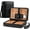 black, variant on Cigar Humidor Cedar Wood Lined Leather Cigar Case Capacity 6 pcs Built in Hygrometer & Humidifier, Cigar Holder Portable Travel Cigar Humidor Kit(Black)