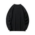 thumbnail image 4 of Plus Size Sweatshirts for Men Big & Tall M-5X Long Sleeve Crewneck Shirts Casual Solid Color Pullover Slim-Fit Basic No Hood Sweatshirt Tops, 4 of 4