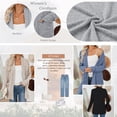 thumbnail image 3 of SUNBS Long Sleeve Cardigan Sweaters for Women Lightweight Open Front Tops Casual Loose Blouses with Pockets, 3 of 8