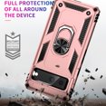 thumbnail image 6 of ELEHOLD Hybrid Rugged Case for Google Pixel 7A Full Body Protection with Metal Magnetic 360° Rotating Ring Holder Kickstand Shockproof Heavy Duty Case for Google Pixel 7a,Rosegold, 6 of 7