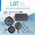 thumbnail image 2 of Lot45 Pre-Seasoned Dutch Oven 7pc Camping Cooking Set with Carrying Storage, 2 of 2