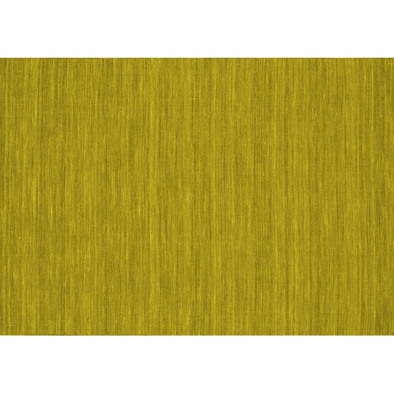 Ahgly Company Machine Washable Indoor Rectangle Abstract Yellow Contemporary Area Rugs, 8' x 10'