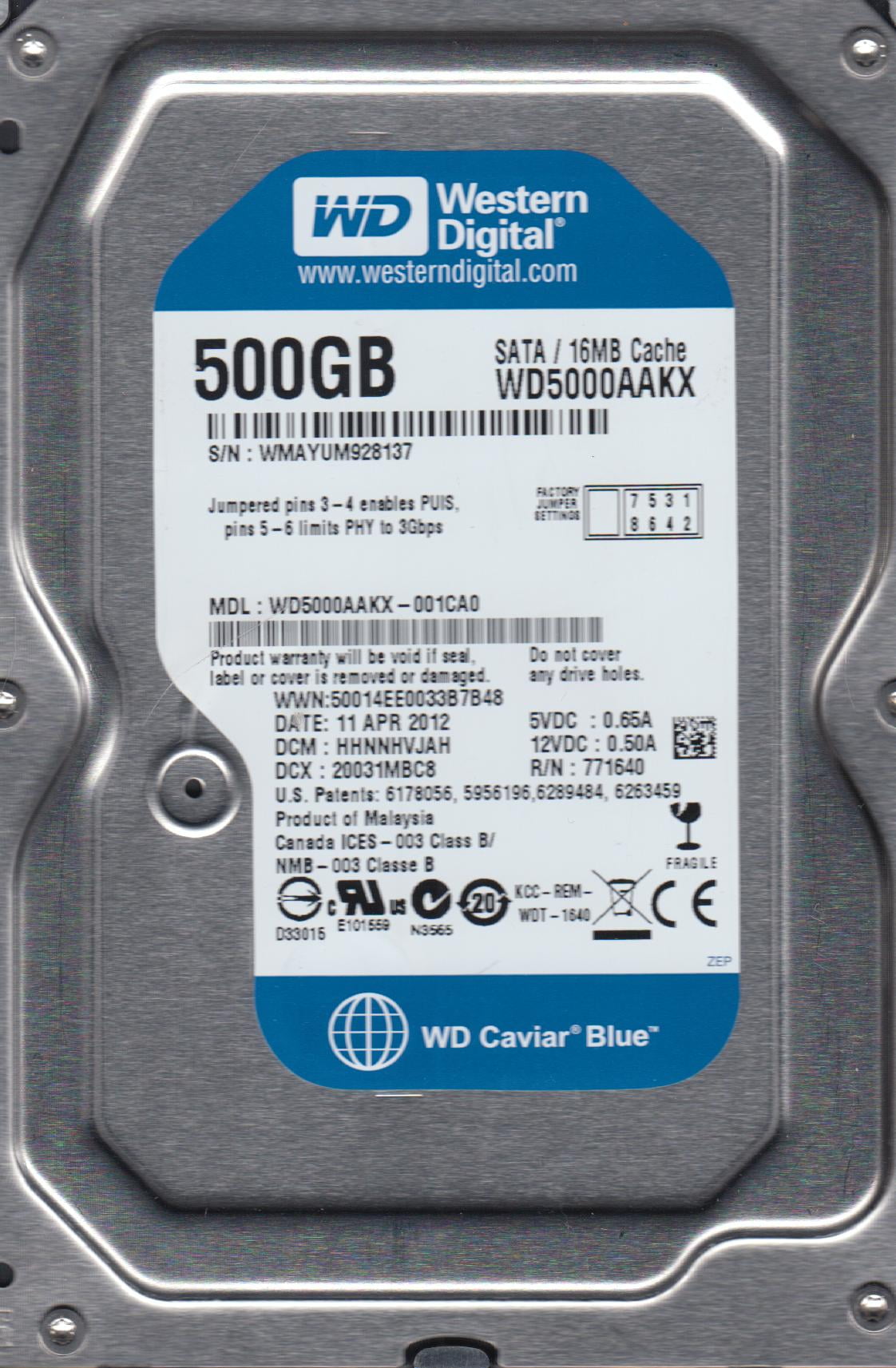 Western Digital, HDD, WD85PURZ 8 TB, Surveillance Class Storage