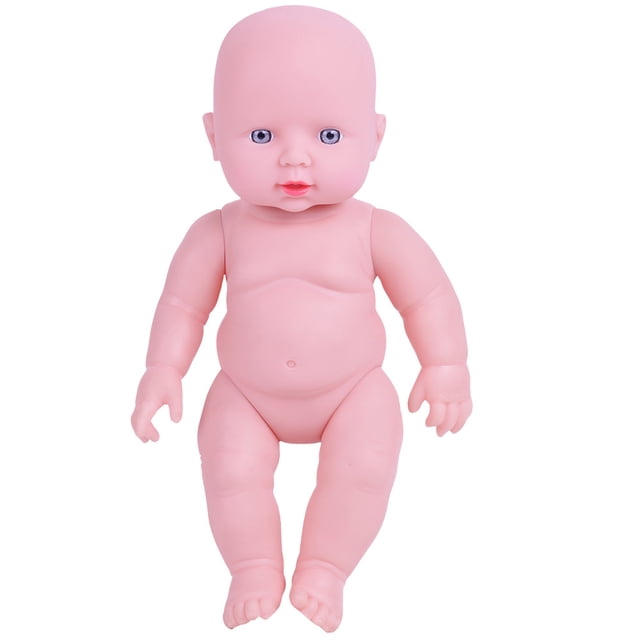 Vinilo recién nacido simulación muñeca bebé de plástico suave baño de bebé tareas domésticas padres e hijos educación temprana juguetes para niños (color de la piel) JAMW Sencillez