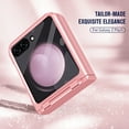 thumbnail image 6 of Allytechgroup for Samsung Galaxy Z Flip 5 Case with Screen Protector, Shockproof Solid Color Hinge Protection Bumper Rugged Case Cover for Women Men, Pink, 6 of 7