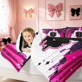 thumbnail image 3 of Homewish Personalized Initial A Twin Comforter Sets for Girls, Princess Bow Bedding Set, Black Reversible, 2-Piece 1 Comforter and 1 Pillowcase, 3 of 6