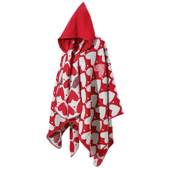 ZQUUVOU Women's Woven Knitted Hooded Cape Vintage Scarf Shawl Crochet Poncho Knitting Patterns Fall Winter Fashion Wram Accessories White