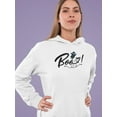 thumbnail image 2 of Boo. Cute Little Ghost And Heart Hoodie Women -Image by Shutterstock, Female x-Large, 2 of 4