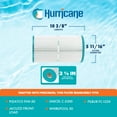 thumbnail image 3 of Hurricane HF5300-01 Replacement Spa Filter Cartridge for PJW-50 & Unicel C-5300, 4 Pack, 3 of 7