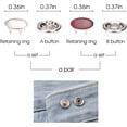 thumbnail image 5 of 100 Sets 9.5mm Metal Snaps Buttons with Fastener Pliers Press Tool Kit Perfect for Baby Crafts Clothes Hats and Sewing, Snap Button Fasteners Kit for Baby Clothing Sewing, 5 of 6