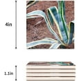 thumbnail image 3 of FMSHPON Natural Plant Green Agave Tequila Set of 6 Coaster for Drinks, Absorbent Ceramic Stone Coasters Cup Mat with Cork Base for Home Kitchen Room Coffee Table Bar Decor, 3 of 4