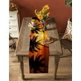 thumbnail image 5 of Summer Coconut Tree Ocean Waves Table Runner-70 Inch Long Beach Orange Sunset Table Runners Linen Burlap Tablerunner for Kitchen Dining Room Holiday Party, 5 of 9