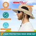 thumbnail image 3 of SUN CUBE Wide Brim Sun Hat Men Women, Mens Fishing Hats Sun UV Protection, Womens Hiking Bucket Hat, Outdoor Summer Safari Beach Boonie, Camping Unisex UPF 50+ Tan, 3 of 7