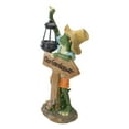 thumbnail image 3 of Northlight 18-Inch Country Frog with Lantern Outdoor Garden Statue, 3 of 5