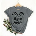 thumbnail image 5 of AGWOLF Womens Tops for $5 Happy Easter Shirts for Women Cute Letter Printed Rabbit Graphic Tee Casual Short Sleeve Crewneck Tops Easter Gift for Teen Girls, 5 of 6