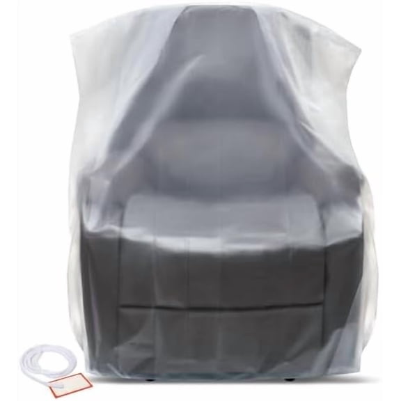 Plastic Furniture Covers for Moving Storage - Heavy-Duty Chair Cover Protectors, Waterproof & Dustproof Clear Moving Bags for Armchair or Recliner - Extra Large Bag Open Size 64 x 42 x 34 Inch