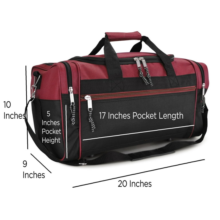 Dalix 21 inch blank sports duffle bag gym bag travel duffel with adjustable strap best sale
