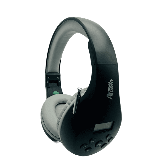Things Audio FM Radio Headphones/Headset Pull-Out Antenna, Great Reception & Sound, Walking, Jogging, Relaxing, School, Talk Radio, Yard Work - Powered by 2AA Batteries (Not Included) - Black & Gray