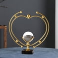 thumbnail image 1 of Adorno de bola Estatua de bola Decoración Mesa Centros de mesa Obra de arte Figura de regalo Escultura de arte nórdico con base para escritorio Fiesta Corazón 19cmx20cm Macarena Escultura de bola, 1 of 8