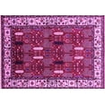 thumbnail image 1 of Ahgly Company Indoor Rectangle Oriental Pink Traditional Area Rugs, 5' x 7', 1 of 4