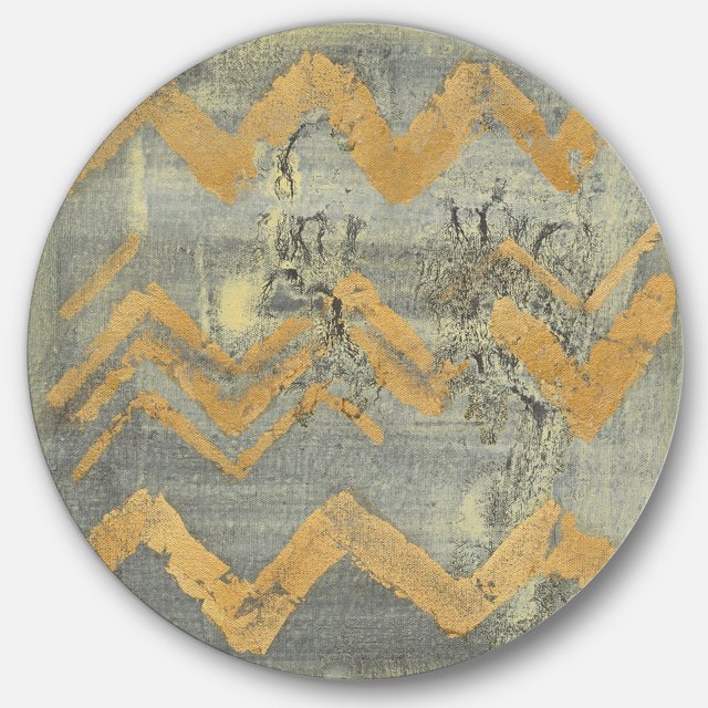 Designart 'Glam Metallic Form III' Art Mural Cercle en Métal - Disque de 36
