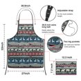 thumbnail image 7 of Multicolor Christmas Pattern Apron-Garden Aprons for Women with Pockets-Cotton Linen Waterproof Kitchen Cooking Gardening Aprons Adjustable for Kitchen,Cooking,BBQ and Salon 33"x27", 7 of 7