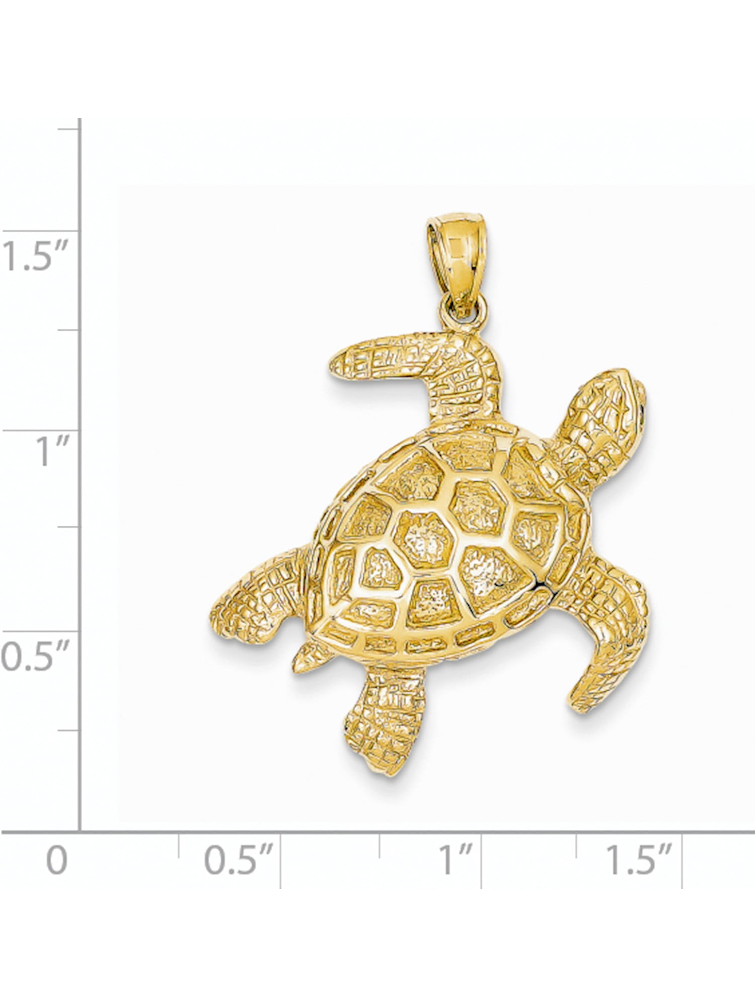 27mm Silver Yellow Plated Turtles Charm