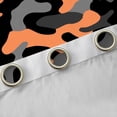 thumbnail image 4 of Feelyou Grey Orange Camo Black Out Curtains, Abstract Curtains Pack of 2 (42x63 Each), 4 of 6