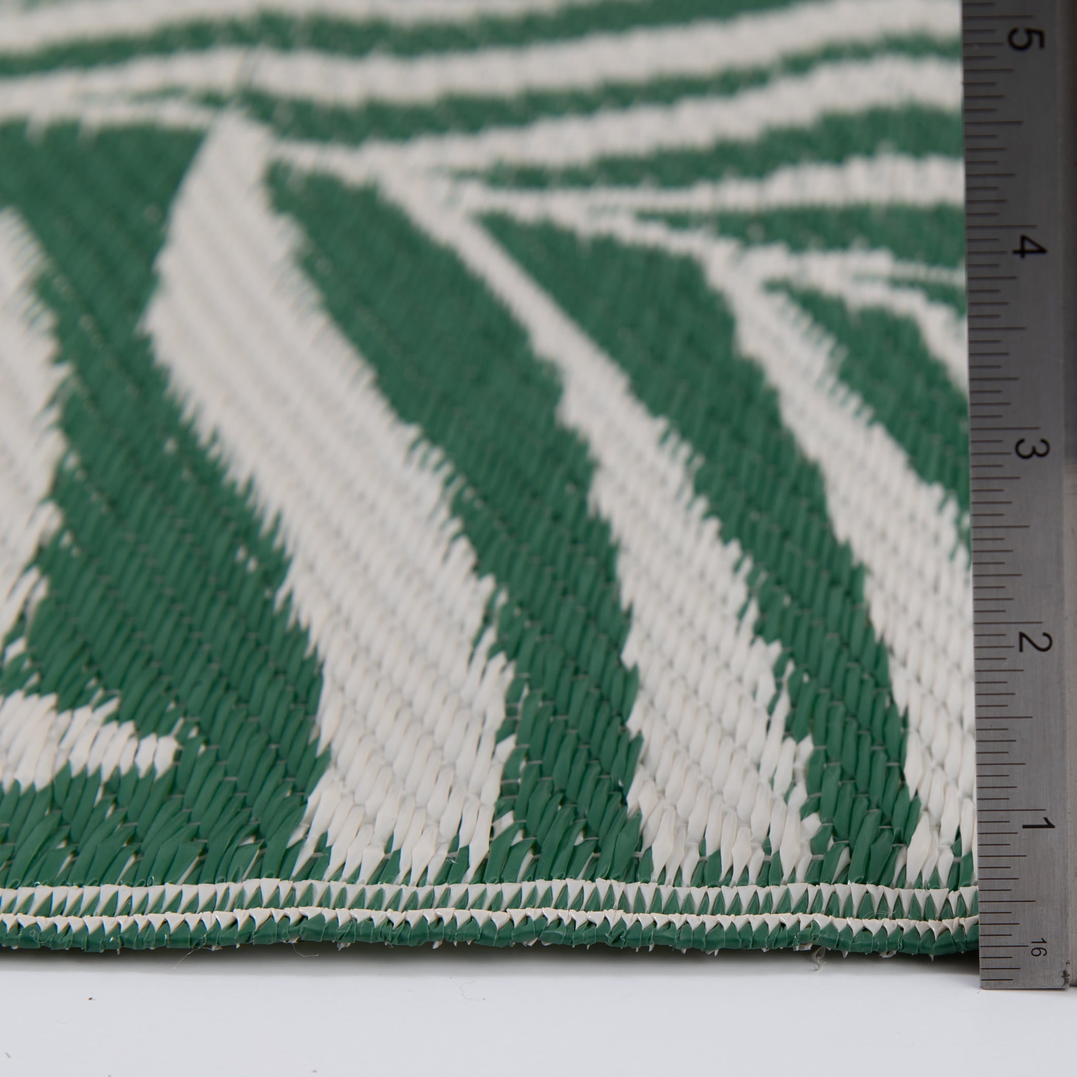 Mainstays Green Palm Plastic Outdoor Rug, 5'x7'