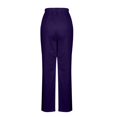 thumbnail image 4 of Women's Silk Satin Pajama Pants Loose Fit Lounge Wide Leg Elastic Waist Comfy Sleepwear Drawstring with Pockets Purple, 4 of 8