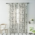 thumbnail image 4 of Nvzi Cortinas transparentes con textura, paneles transparentes para privacidad, ligeros y aireados, para dormitorio, sala de estar, patio, puerta de vidrio (1 pieza, 63 x 55,1 pulgadas, A32), 4 of 5