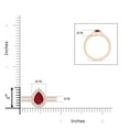 thumbnail image 4 of ANGARA Natural Pear Ruby and Diamond Halo Split Shank Ring in 14K Rose Gold for Women (Size-7x5mm) | July Birthstone Jewelry for Her, 4 of 9