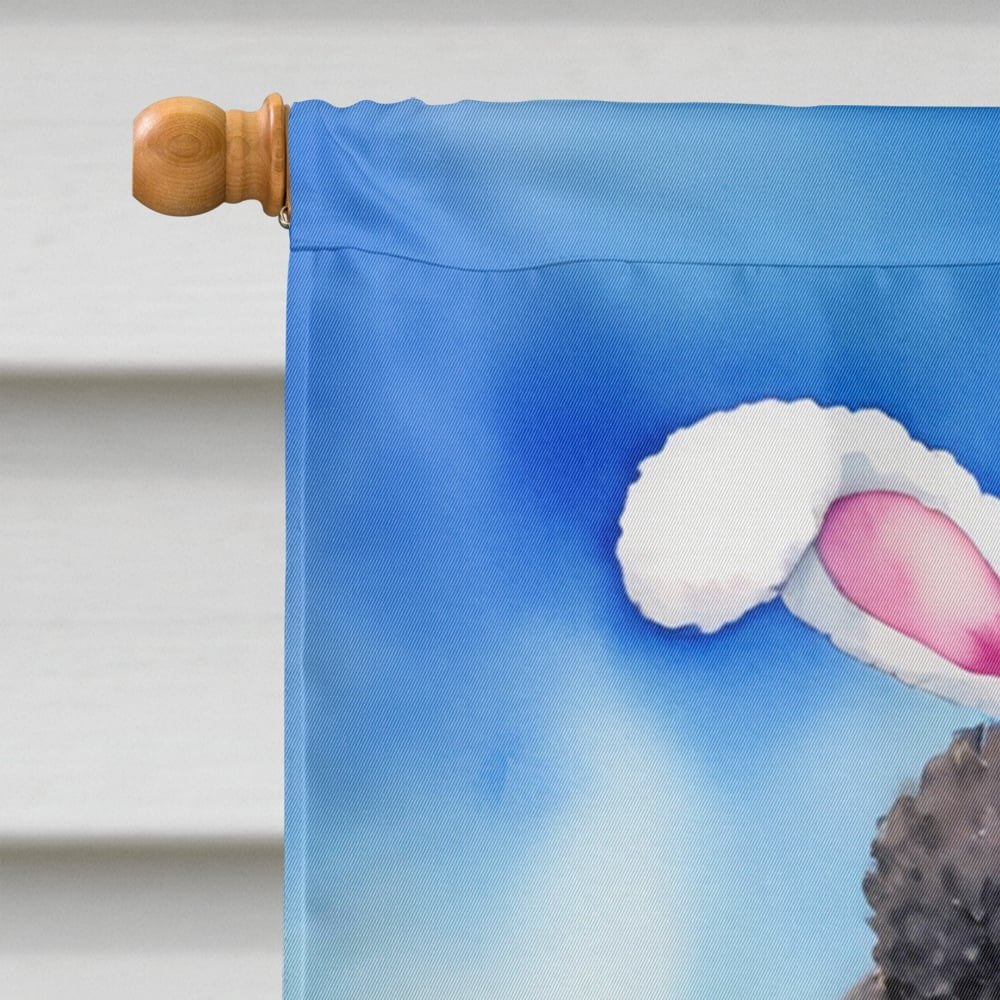 Black Poodle Easter Egg Hunt House Flag 28 in x 40 in