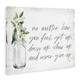thumbnail image 3 of Stupell Industries Farmhouse No Matter How You Feel Never Give Up Inspirational Plants in Mason Jar Canvas Art, 48 x 36, by Marla Rae, 3 of 8