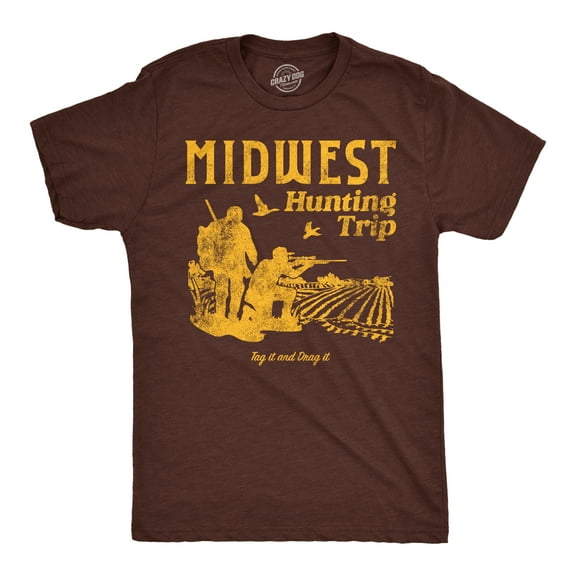 Mens Funny T Shirts Midwest Hunting Trip Sarcastic Hunters Graphic Novelty Tee for Men Graphic Tees