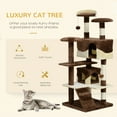 thumbnail image 4 of PawHut 53" Cat Tree Tower, Large Cat Condo Furniture - Brown, 4 of 9
