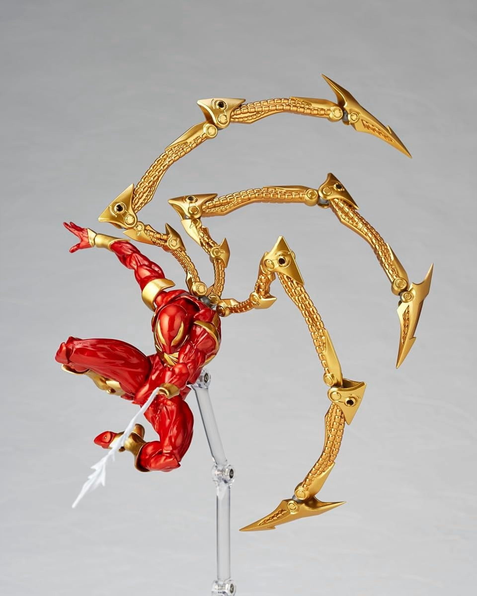 ZapZest Iron Spider Action Figures, 6.3" Spider Hero Man Figures Collectable Toys, Superhero Figure Movie Style Model Toys, Cool Room Decorations Birthday Gifts for Fans of All Ages