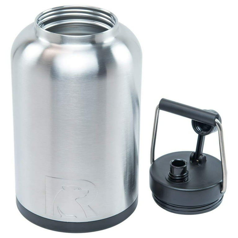  RTIC Jug with Handle, Half Gallon, Stainless Steel, Large  Double Vacuum Insulated Water Bottle, Stainless Steel Thermos for Hot &  Cold Drinks, Sweat Proof, Great for Travel, Hiking & Camping: Home