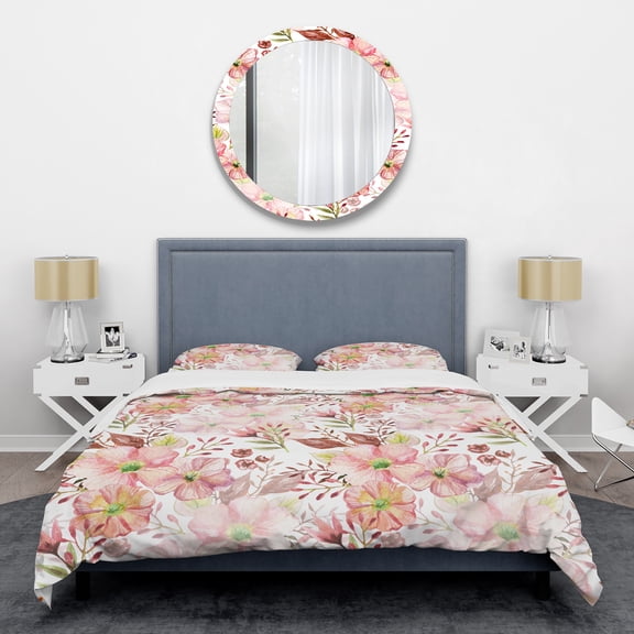 Designart 'Floral Botanical Retro III' Mid-Century Modern Duvet Cover Set