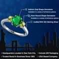 thumbnail image 2 of Gem Stone King 1.35 Ct Oval Green Nano Emerald Green Peridot 925 Sterling Silver Ring (Size 8), 2 of 6
