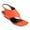 Orange, variant on Women Open Split Toe Wedge Low Heels Ankle Buckle Strap Thong Sandals Casual Daily Dress Beach Shoes Size 4 Black