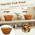 thumbnail image 6 of Costway 16" x 16" Vessel Sink Teak Wood Washbasin with Drainage Hole & Smooth Finish, 6 of 10